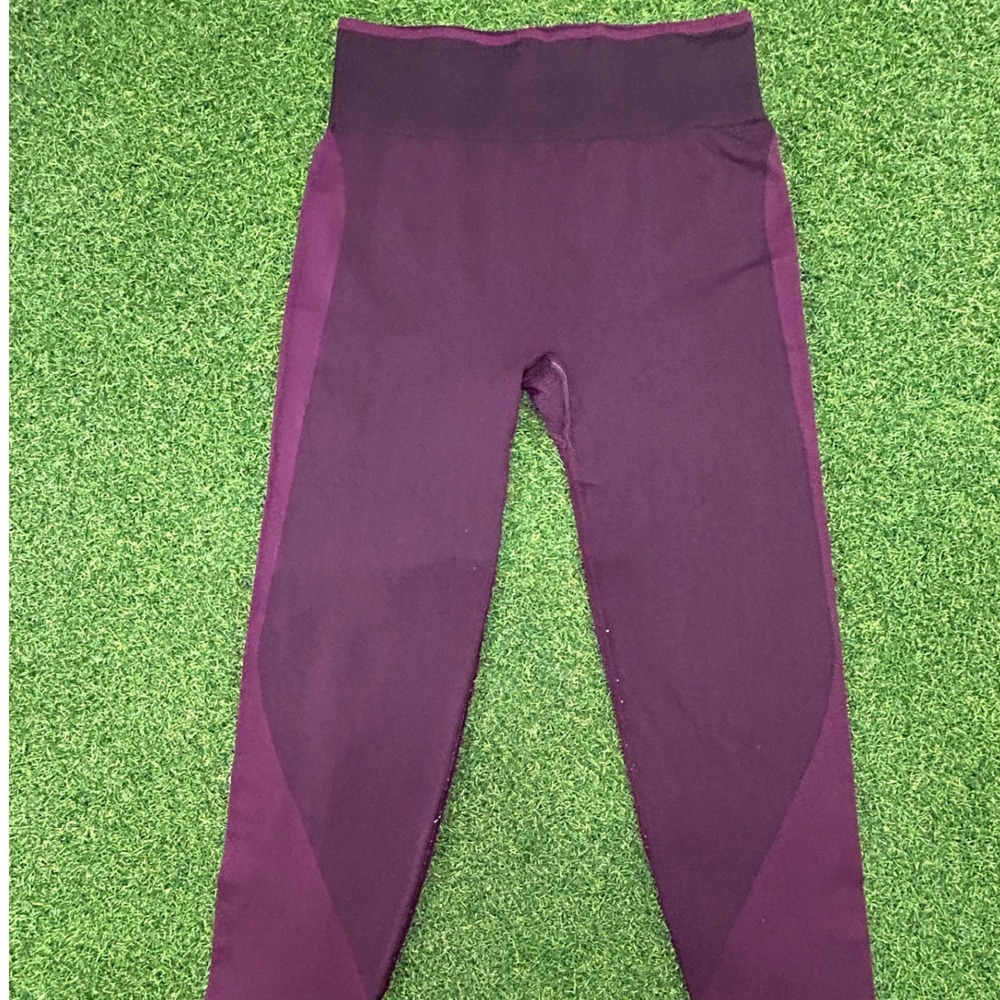 Victoria's Secret PINK Seamless High Waist Leggings Purple Colorblock Medium